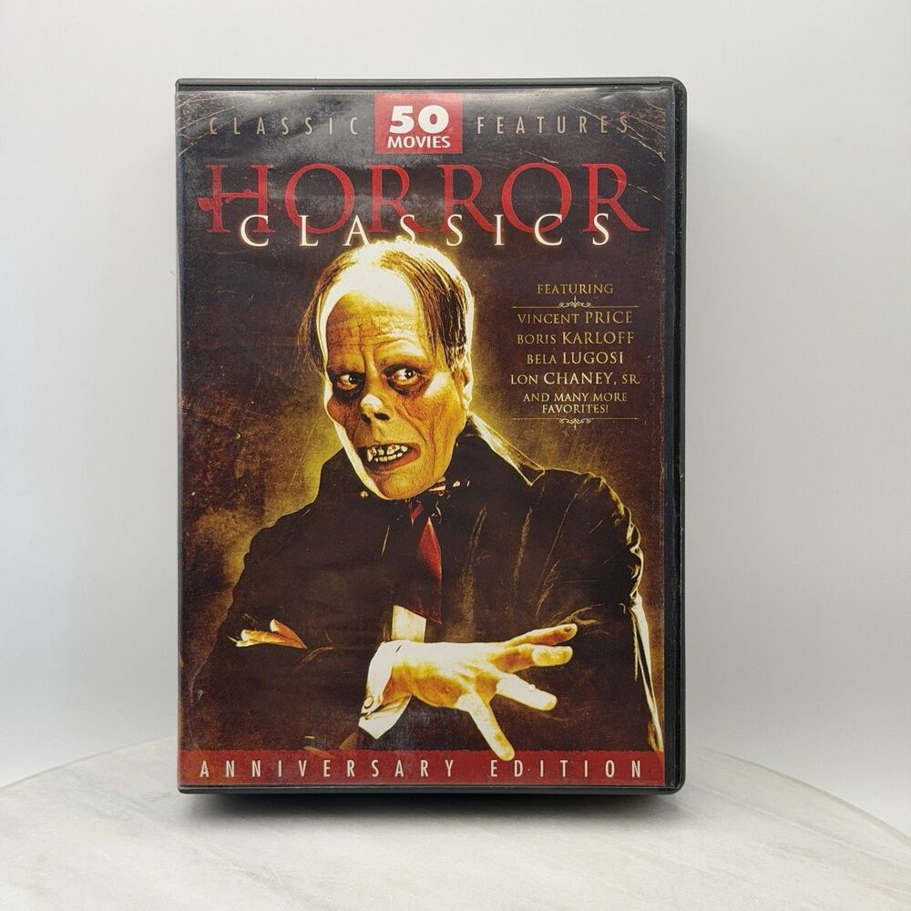 Horror Classics 50 Movie Pack DVD 12 Disc Set Vincent Price Karloff Lugosi